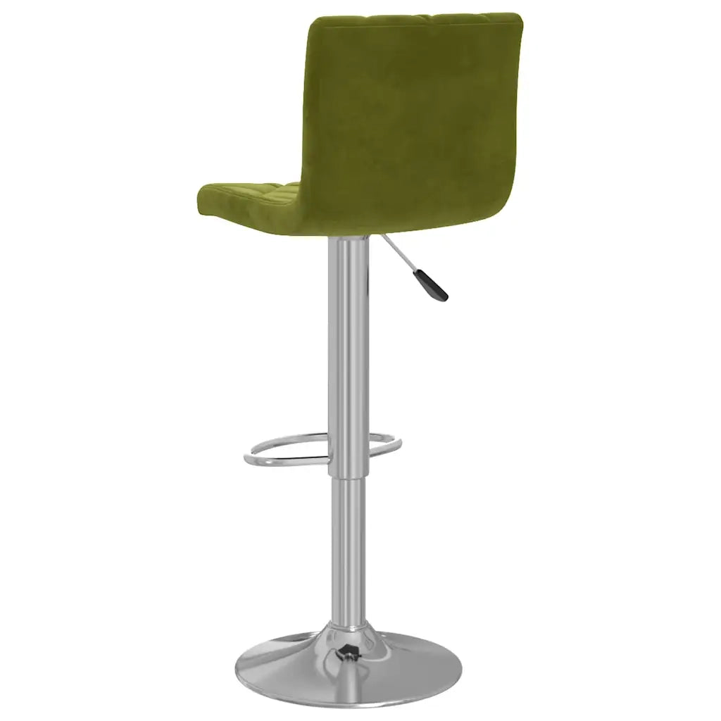 Sgabelli da Bar 2 pz Verde Chiaro in Velluto 333689