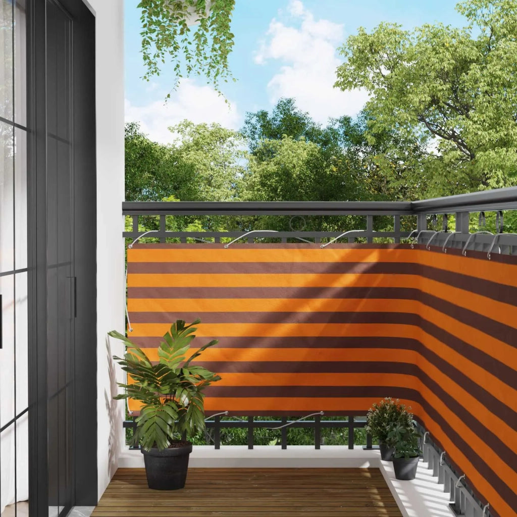 Schermo da balcone | Paravento da Balcone Arancione e Marrone 100 x 700 cm