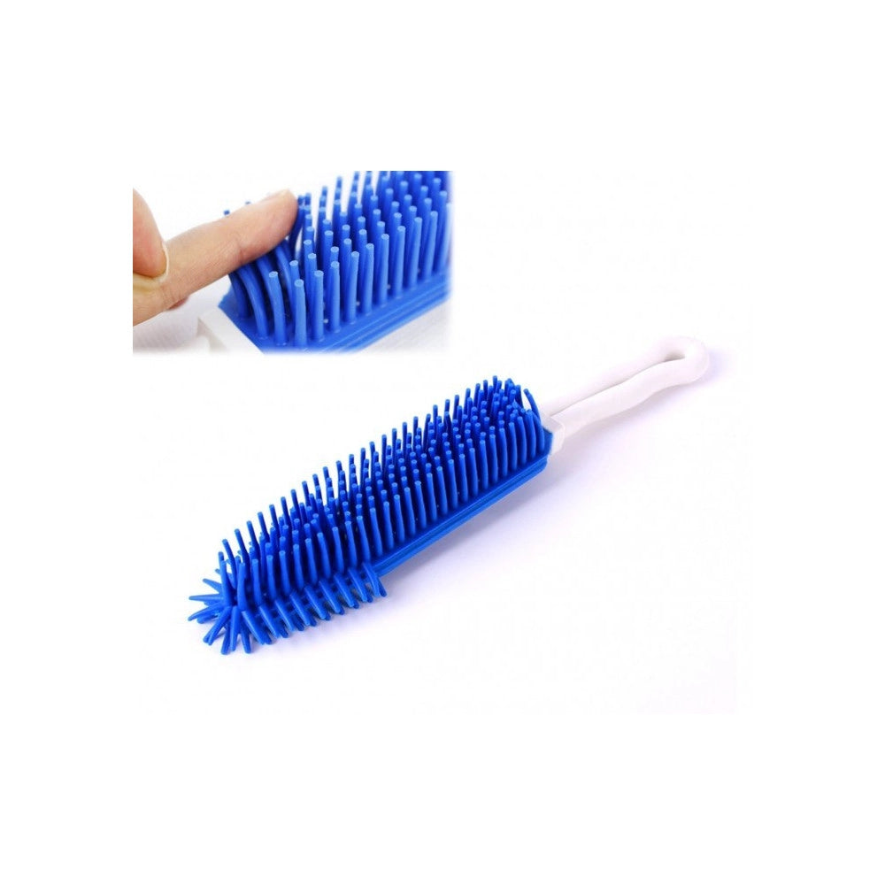 Trade Shop - Spazzola Per Cani E Gatti Silicone 27cm 3 Colori Scioglinodi Cura Animali Pelo -