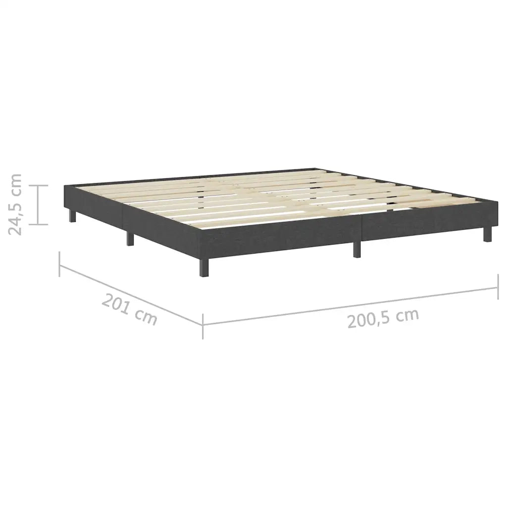 Letto a Molle Grigio in Tessuto 200x200 cm 287459