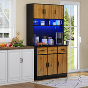 Buffet con LED e App ¨C Xylo ¨C Cassetti, Ripiani, Prese, 100x40x180cm