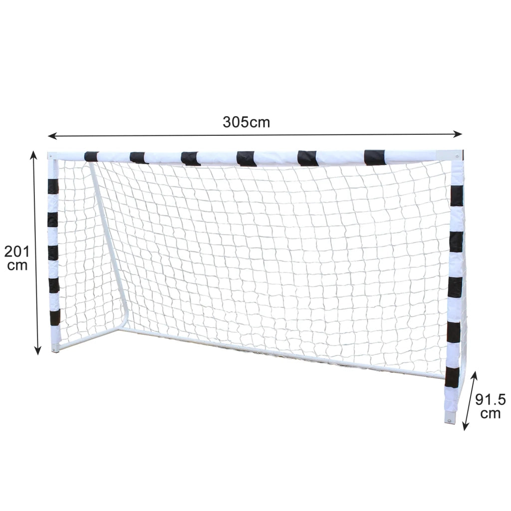 Porta da calcio per bambini 305x201 cm, portatile con rete, per giardino