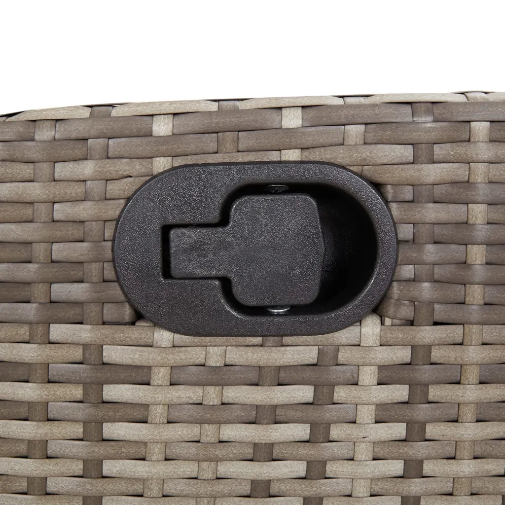 Set da Pranzo da Giardino 9 pz con Cuscini in Polyrattan Grigio 3213144