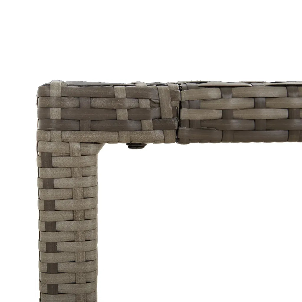 Set da Pranzo da Giardino 9 pz con Cuscini in Polyrattan Grigio 3213083