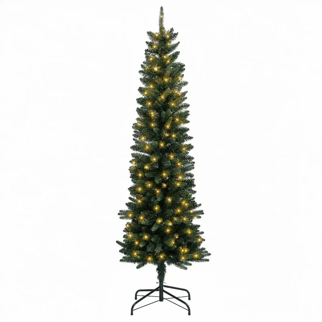 Albero di Natale Artificiale Sottile 180 cm 300 LED 3466347