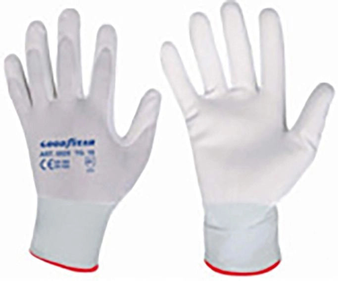 Goodyear guanti in poliestere e poliuretano  taglia 10 colore bianco, guanti d lavoro