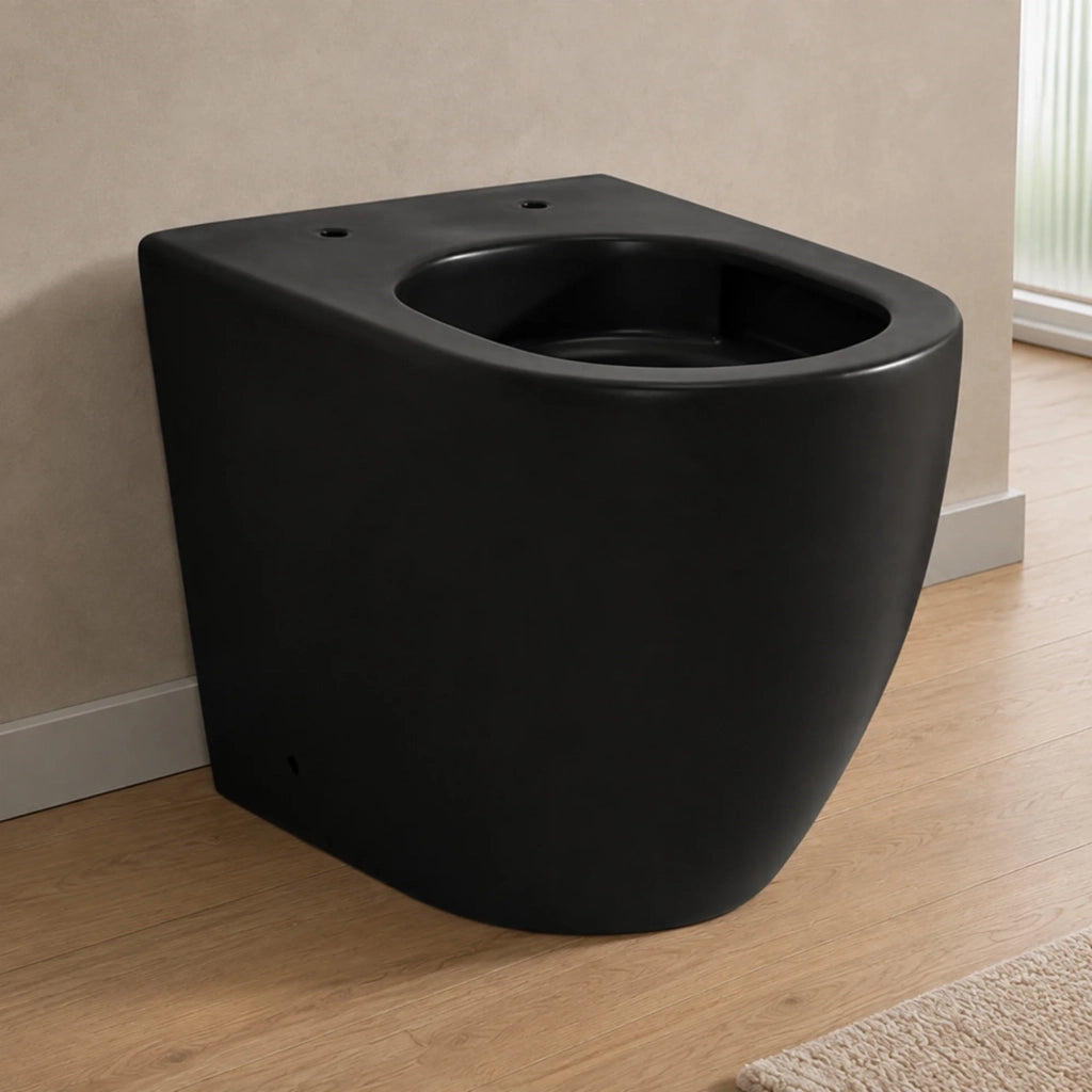 Wc filomuro in ceramica nero opaco con scarico tornado Tokyo