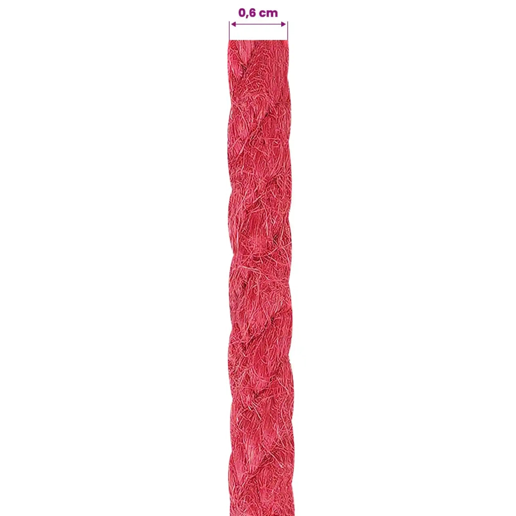 Corda di Juta 6 mm Rosso 100% juta Tossa 42011702