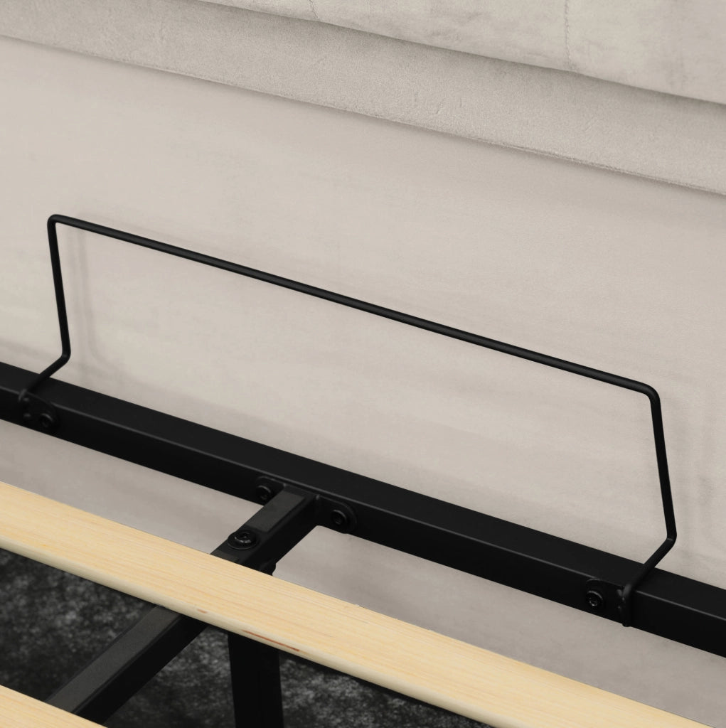 Letto matrimoniale 160x200 con LED, USB-C e vano contenitore