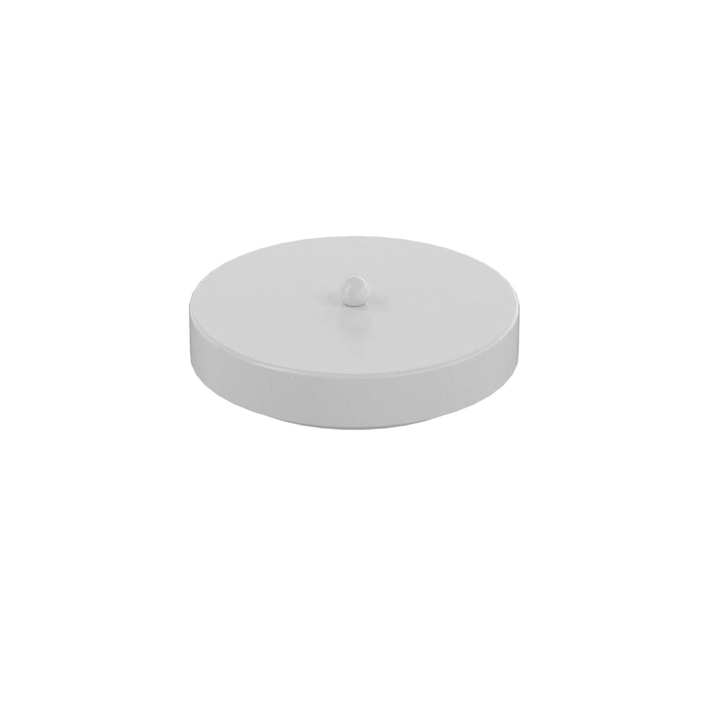 Rosone Tondo Multiforo Metallo Bianco 7 Uscite D10Cm