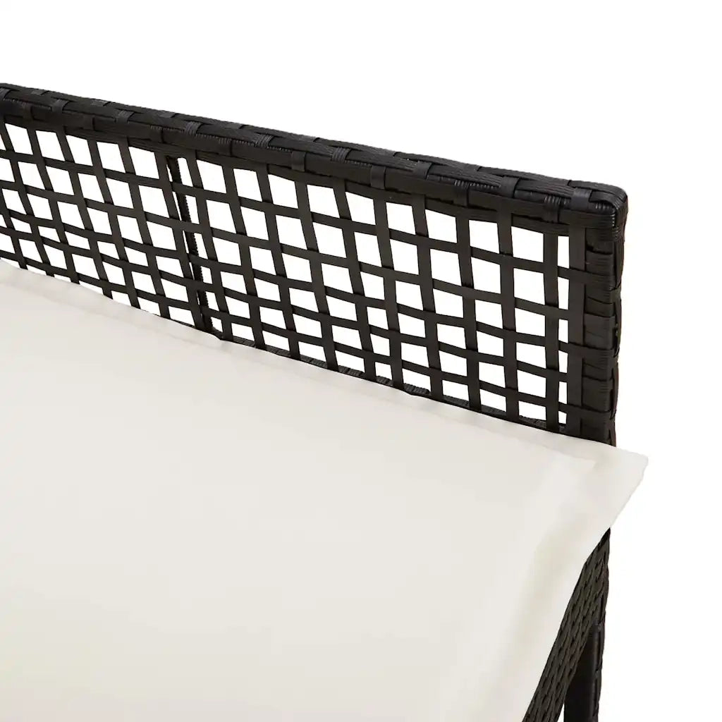 Sedia da Giardino 2 pcs Nero 55 x 53 x 85 cm polyrattan 42003445