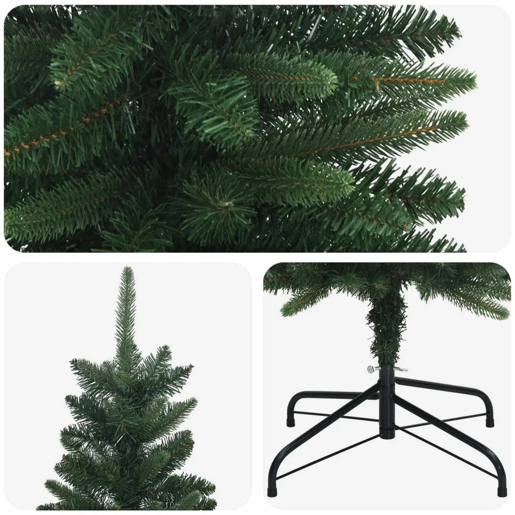 Artificial Slim Christmas Tree 180 cm PE e PVC Verde 42052639