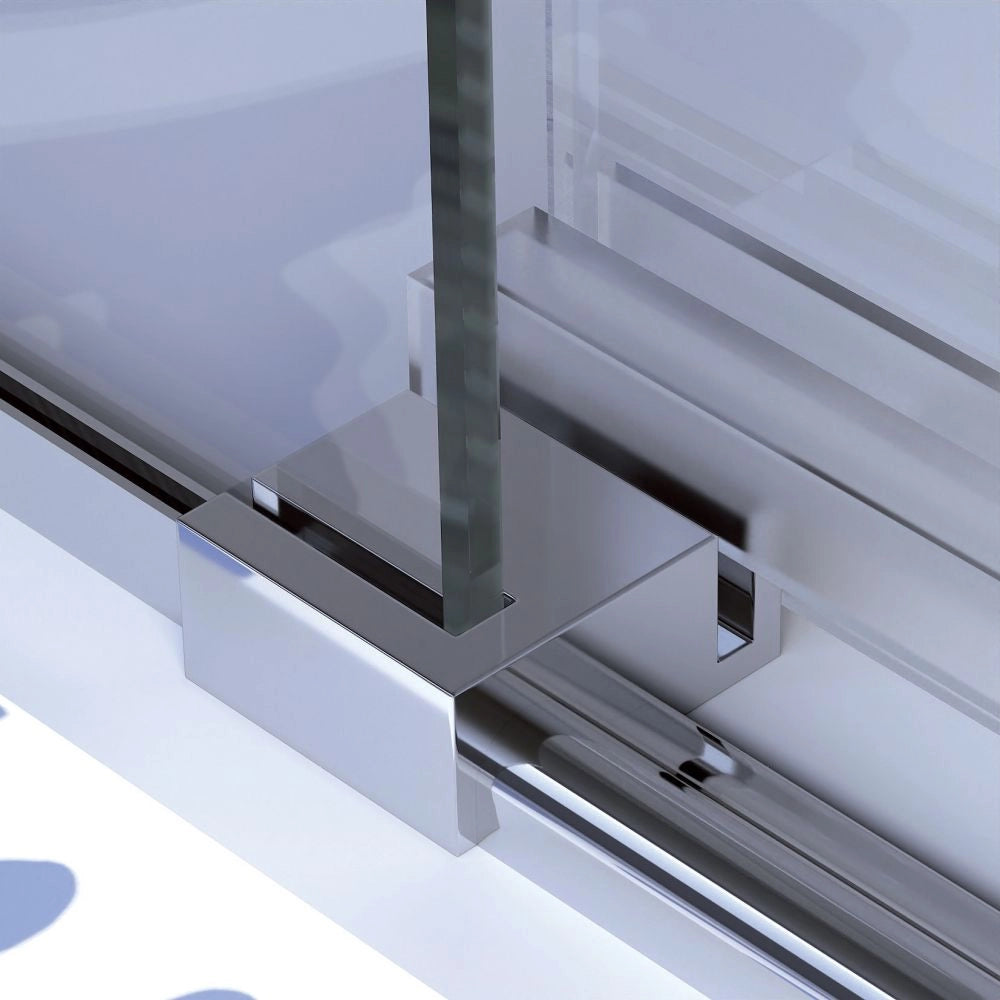 Box doccia 2 lati Fisso + Scorrevole Cristallo 8 mm Giava - Nice Soft Close - Misura: 80 x 150 x h190 cm
