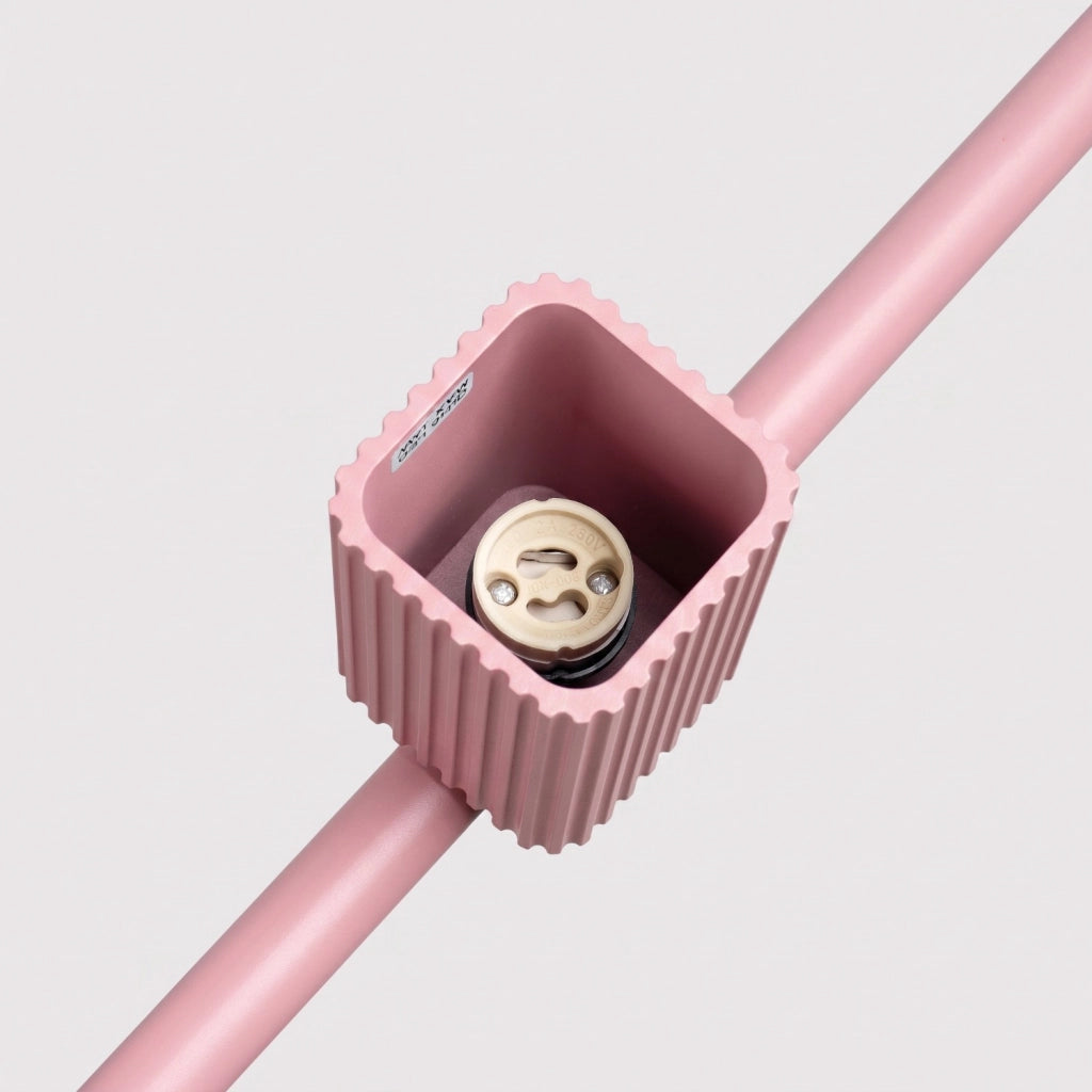 Lampadario RAYO 4 rosa