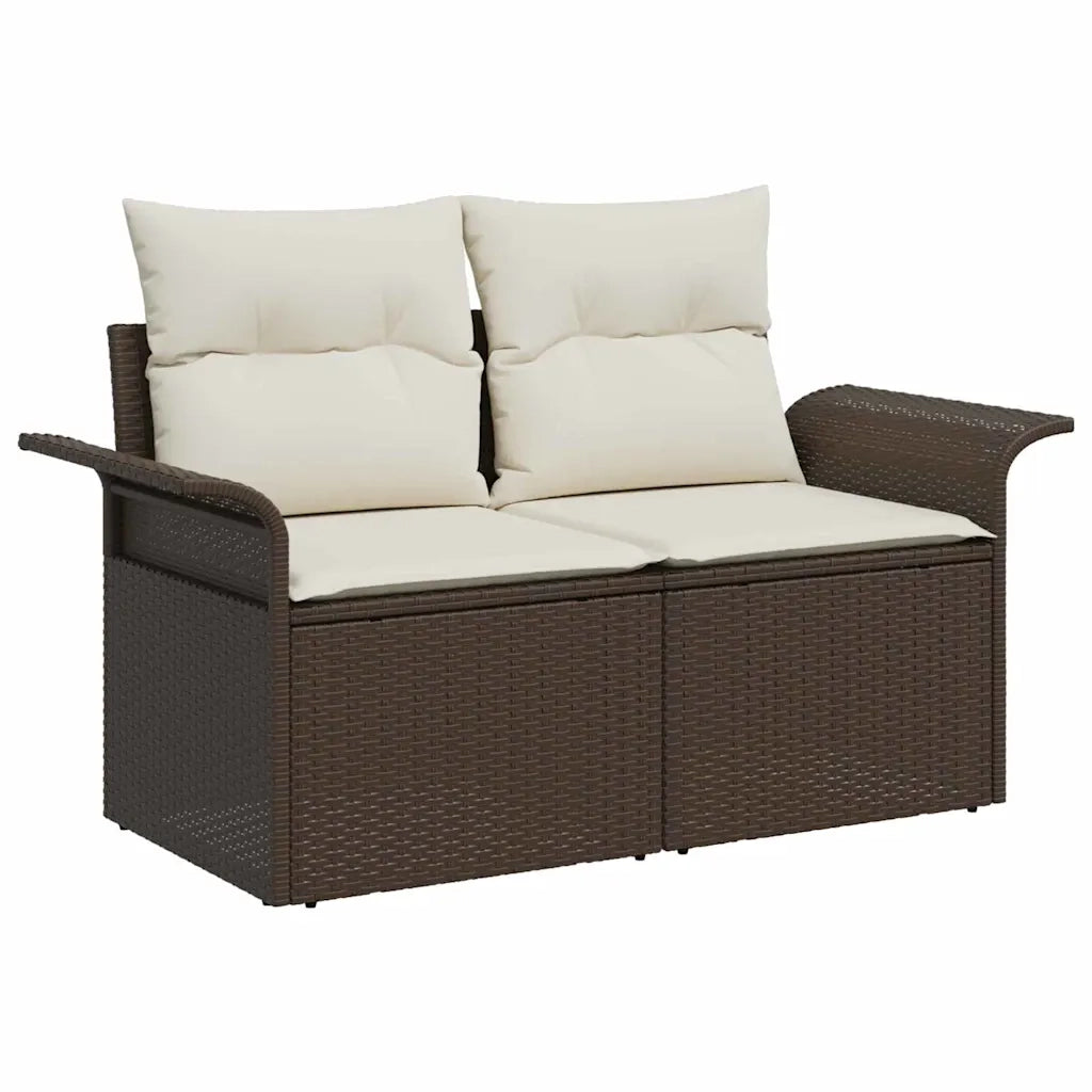 Set Divano da Giardino 6 pcs Marrone Rattan in Polipropilene 3356931