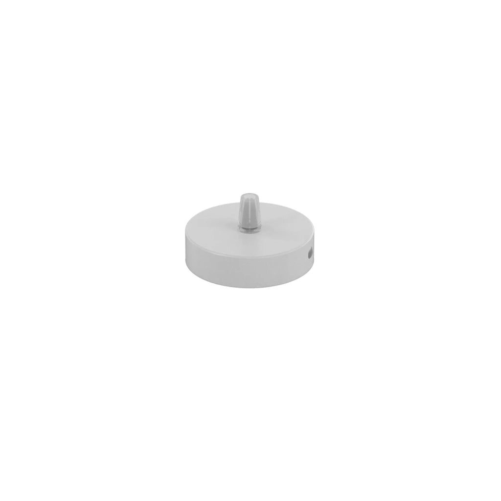 Rosone Serracavo Esterno Metallo Bianco 1 Foro D8Cm