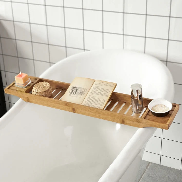 Ripiano per vasca da bagno in bambù,L80CM, FRG212-N
