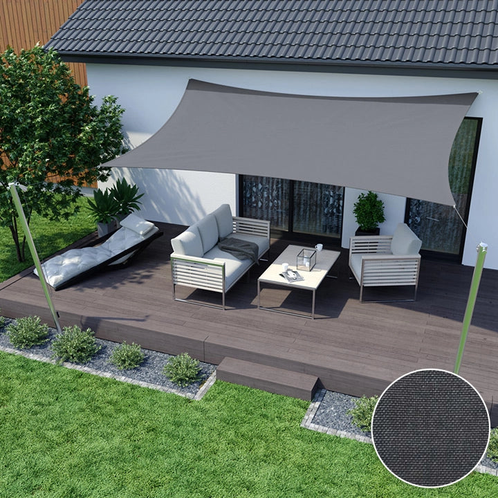AIO FACTORY 4x3 m Vela ombreggiante Impermeabile Grigio Tenda da Giardino
