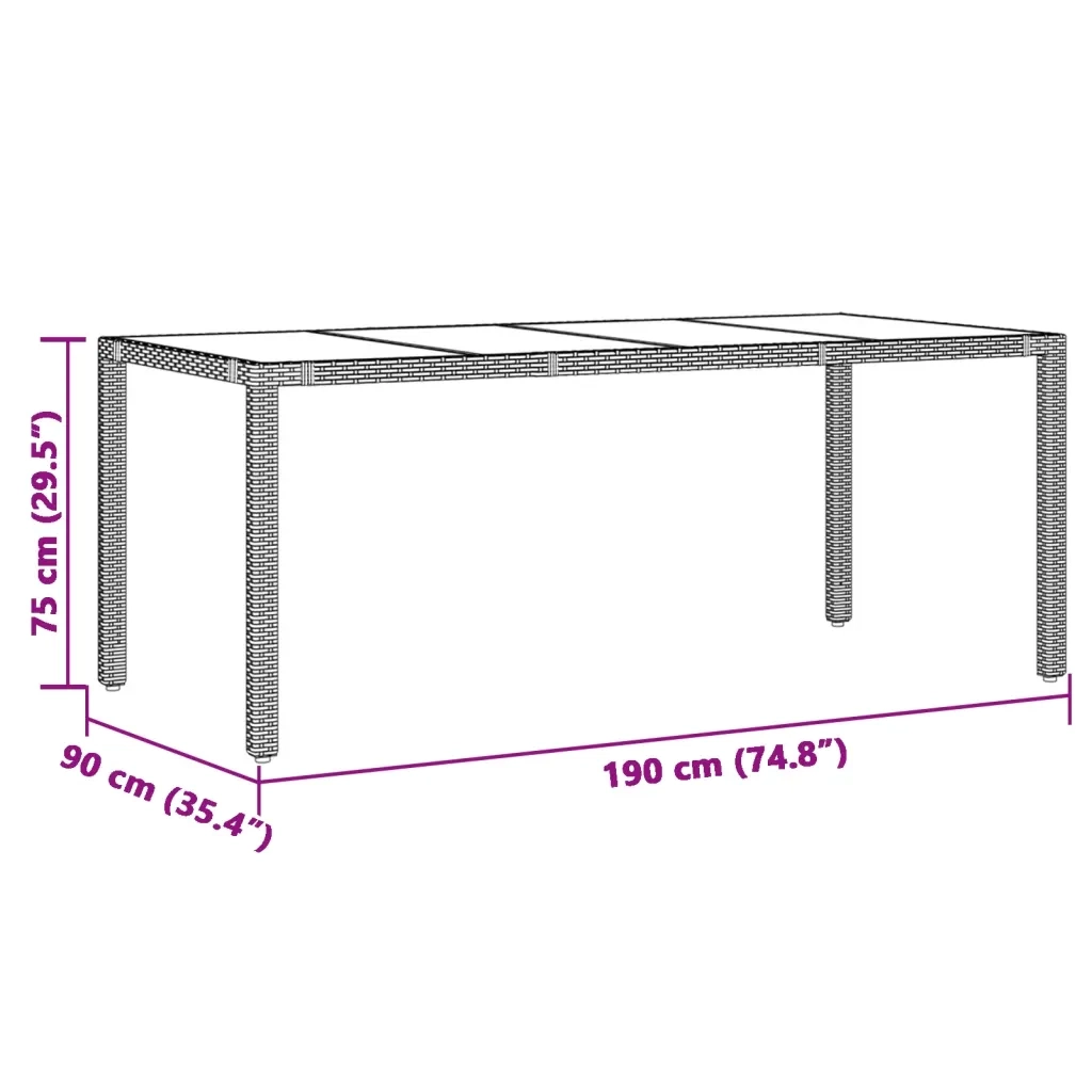 Set Bistrò da Giardino 7 pz con Cuscini in Polyrattan Marrone 3276919
