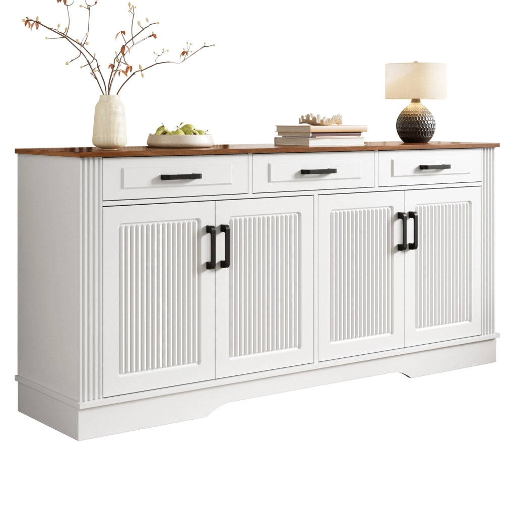 Credenza con cassetti in MDF bianco