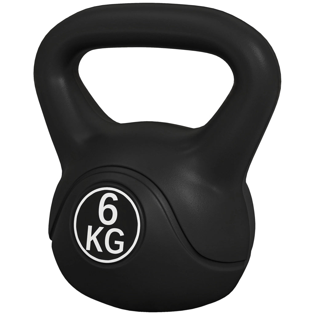 Kettlebell da 6 kg ¨C zephmum ¨C 20x13x22 cm Nero