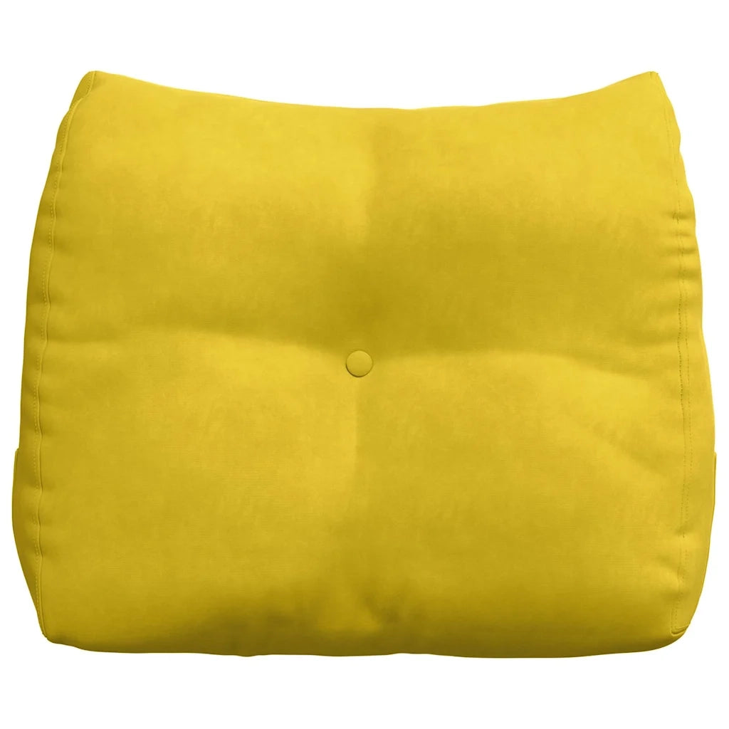 Cuscino per Schiena Giallo 60 x 24 x 50 cm Velluto 42014407