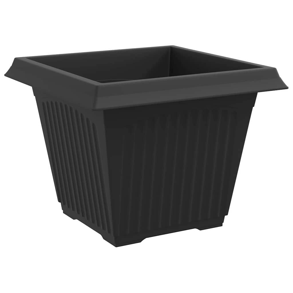 Set di 24 vasi da fiori quadrati leggeri e versatili in stile moderno 43 x 43 x 33 cm in plastica nera 02_0059377