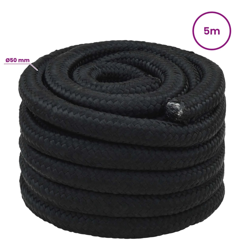 Corda multiuso 50 mm 5 m Nero PP 15000 kg Carico massimo 3472895