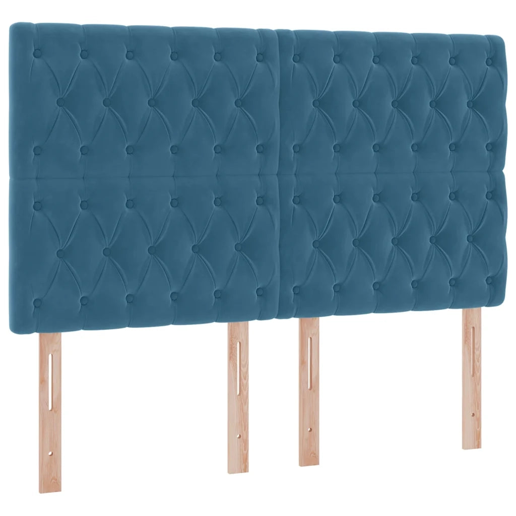Letto con contenitore e materasso Blu Scuro 140 x 200 cm 3372097