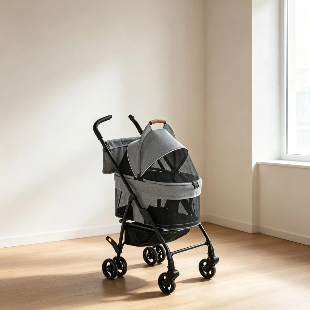 Carrello per cani 3 in 1 con pala pieghevole e rimovibile