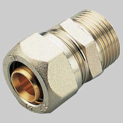RACCORDO A COMPRESSIONE DIRITTO MASCHIO TIEMME  14 x 1/2     TIEMME