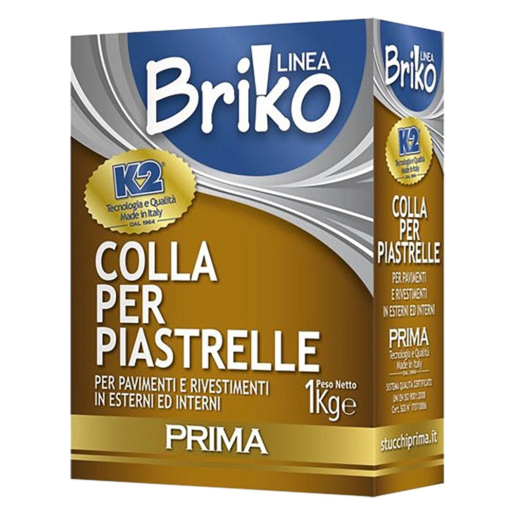 Collante in Polvere per Piastrelle Scatola K2 Briko K2 12 Pezzi 1 kg