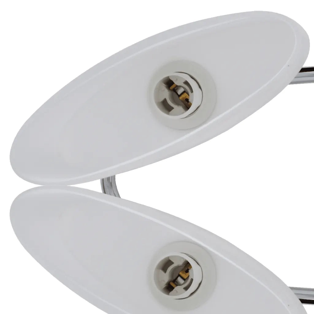 Lampada da Soffitto Ellissoidale Vetro Paralume 4 Lampadine E14 240988