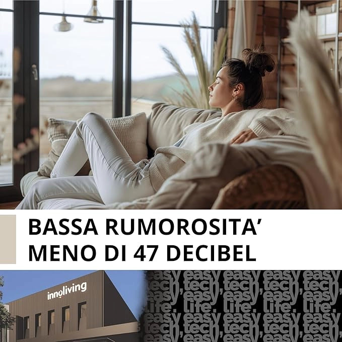 Innoliving Deumidificatore 30L, Modalità Asciugatura e Purificazione, Gas R290 Eco-Friendly, Timer 24h, Digitale, Capiente, Sbrina Autom, Serbatoio 5.5 Litri