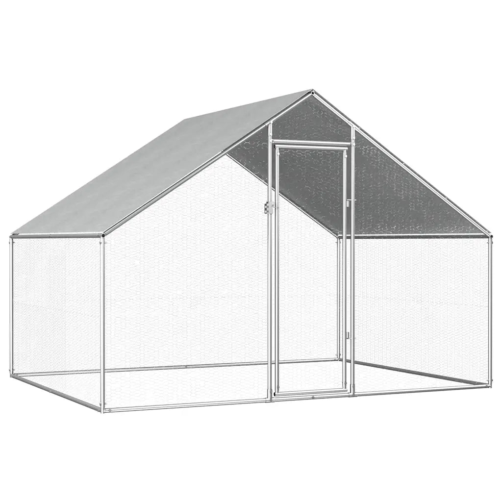 Gabbia per Polli da Esterno 2,75x2x1,92m in Acciaio Zincato 170788