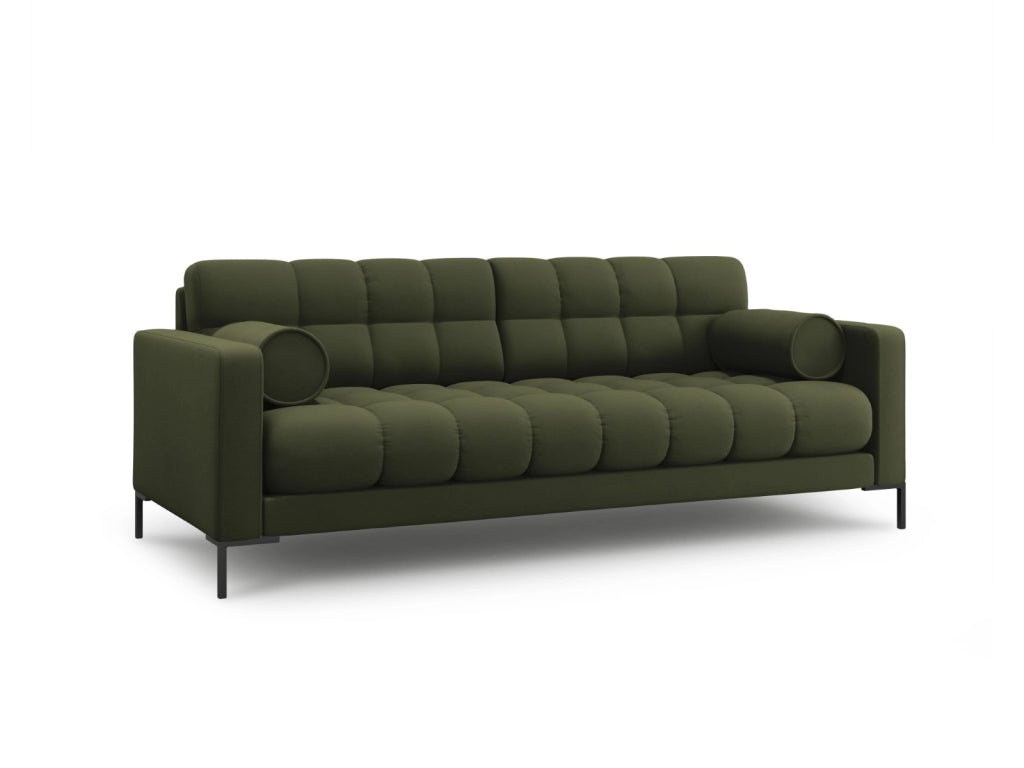 Cosmopolitan Design - Divano "Bali" 4 posti in tessuto strutturato verde 