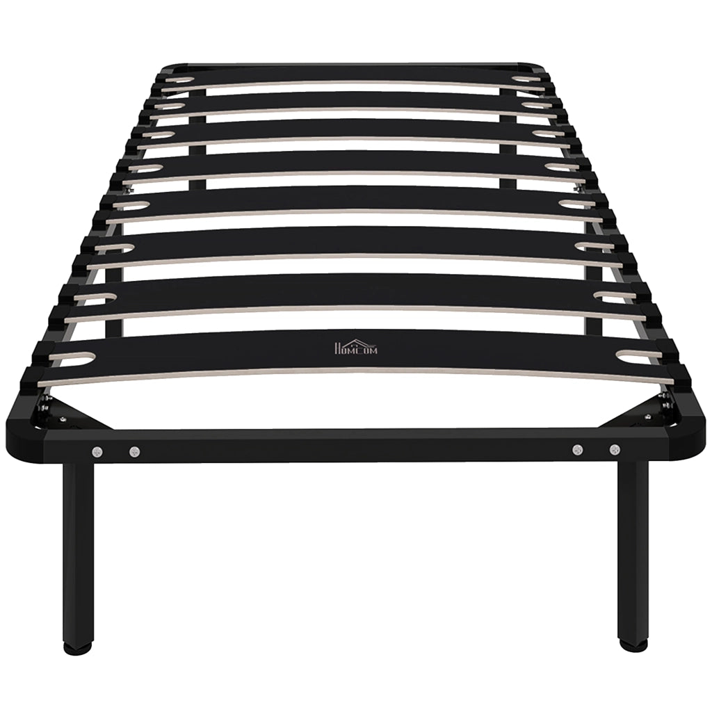 Letto singolo con rete a doghe e contenitore ¨C Minimal ¨C 90x190 cm nero