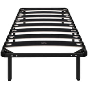 Letto singolo con rete a doghe e contenitore ¨C Minimal ¨C 90x190 cm nero