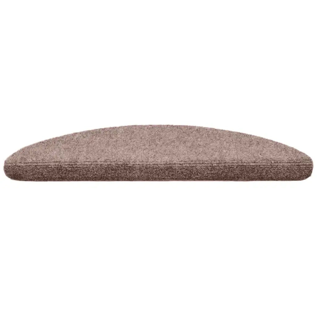 Tappetini per scale autoadesivi 20 pz 56x17x3 cm Marrone Chiaro Semicircolari 3365667
