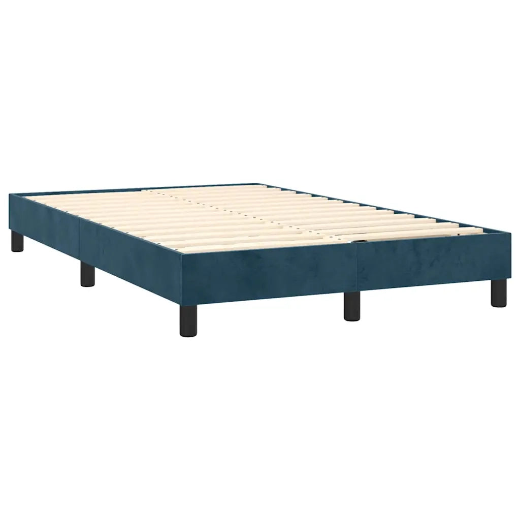 Letto a Molle con Materasso e LED Blu Scuro 120x200cm 3134277