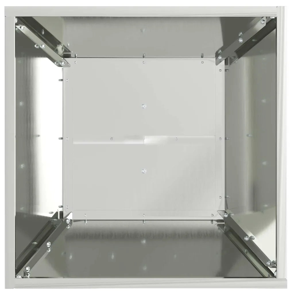 Vaso a Pilastro 2 pcs Argento 40 x 40 x 100 cm