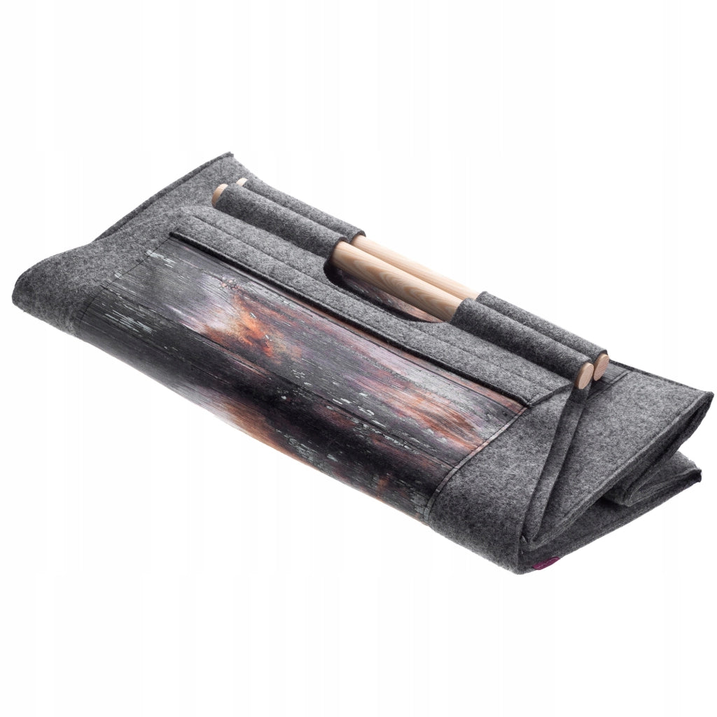 Cesto contenitore portatile KADAX per legna da ardere, in feltro.