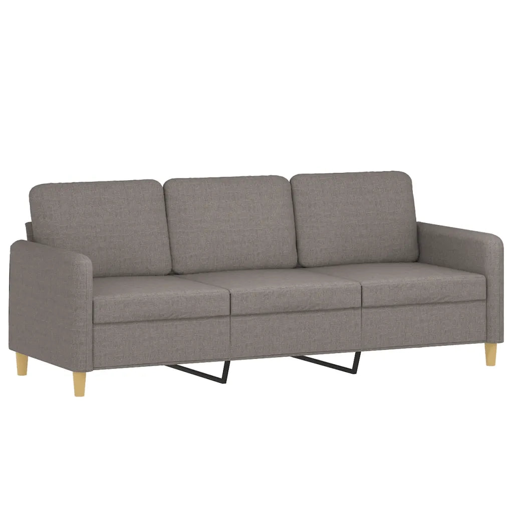 Set Divani 2 pz con Cuscini Tortora in Tessuto 3202141