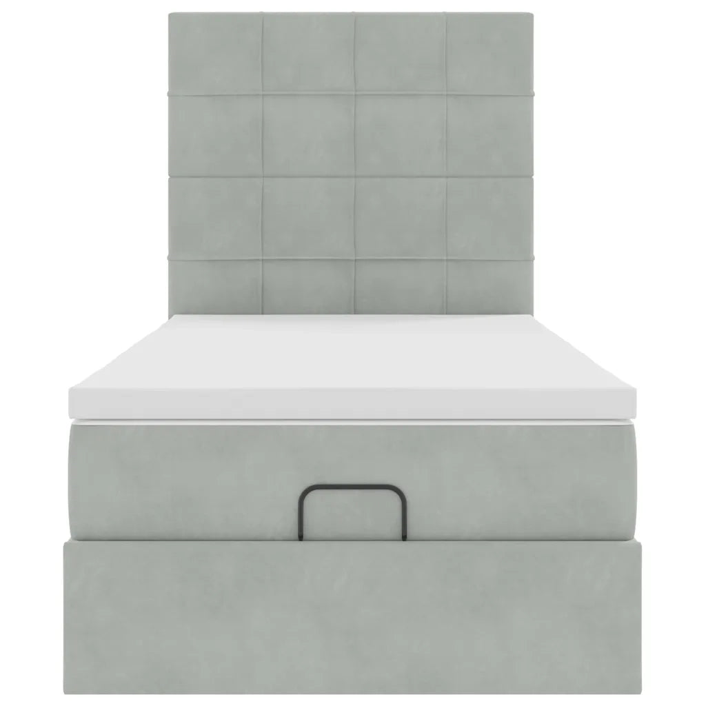 Struttura Letto Pouf con Materassi 100x200 cm Velluto 3314300