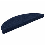 Tappetini per scale autoadesivi 5 pz | Gradini per Scale 56x17x3 cm blu navy semicircolari