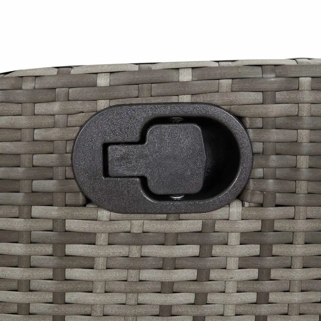 Set da Pranzo da Giardino 9 pz con Cuscini in Polyrattan Grigio 3212467