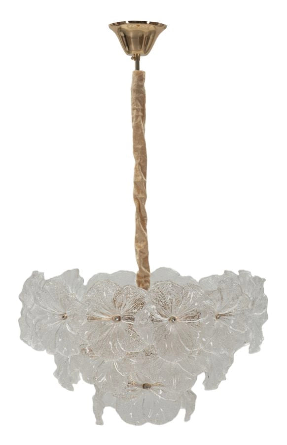Lampadario Soffitto Ibiscus Ø47x30 cm in Vetro e Ferro Multicolor