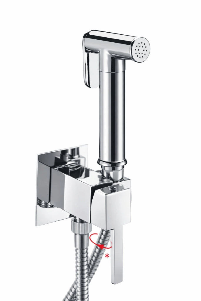 Kit per wc bidet in ottone con miscelatore