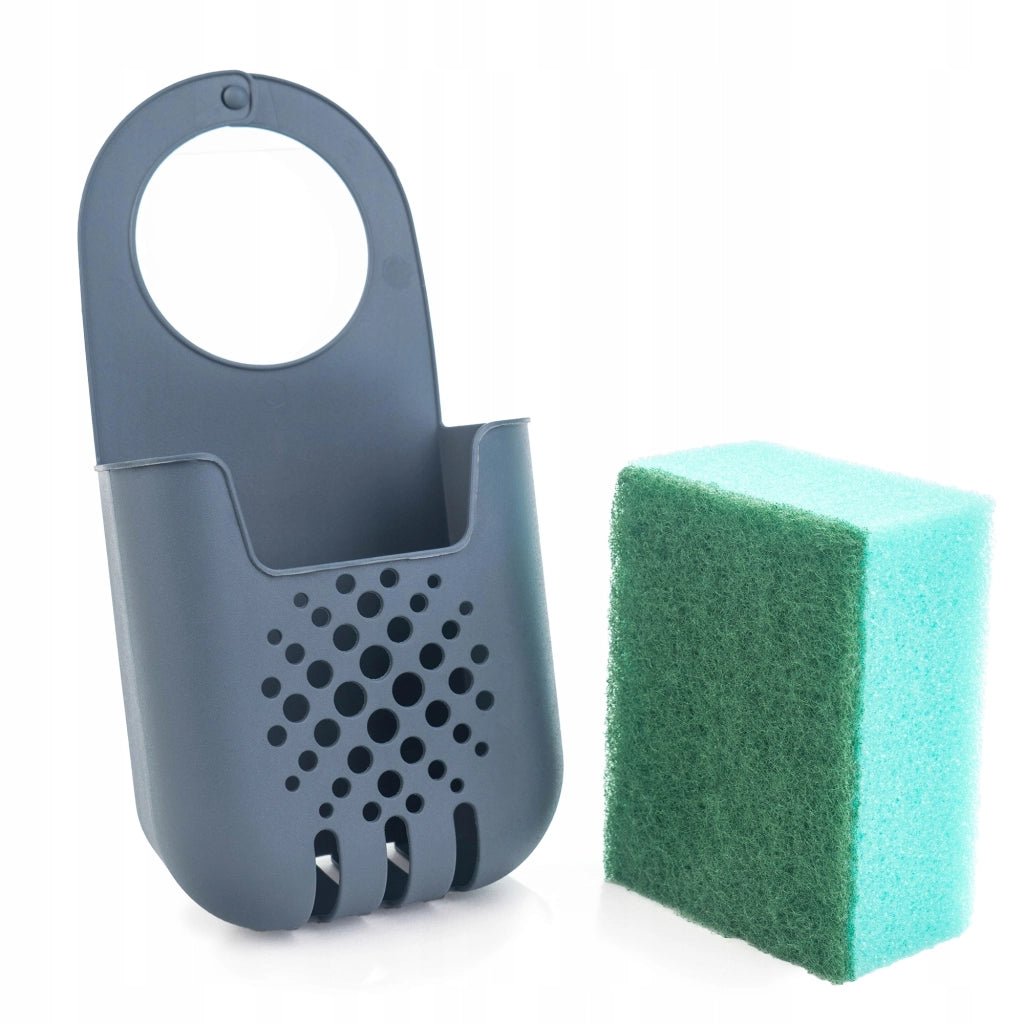 Organizzatore da cucina KADAX per porta spugna con contenitore porta-spugne, grigio scuro.