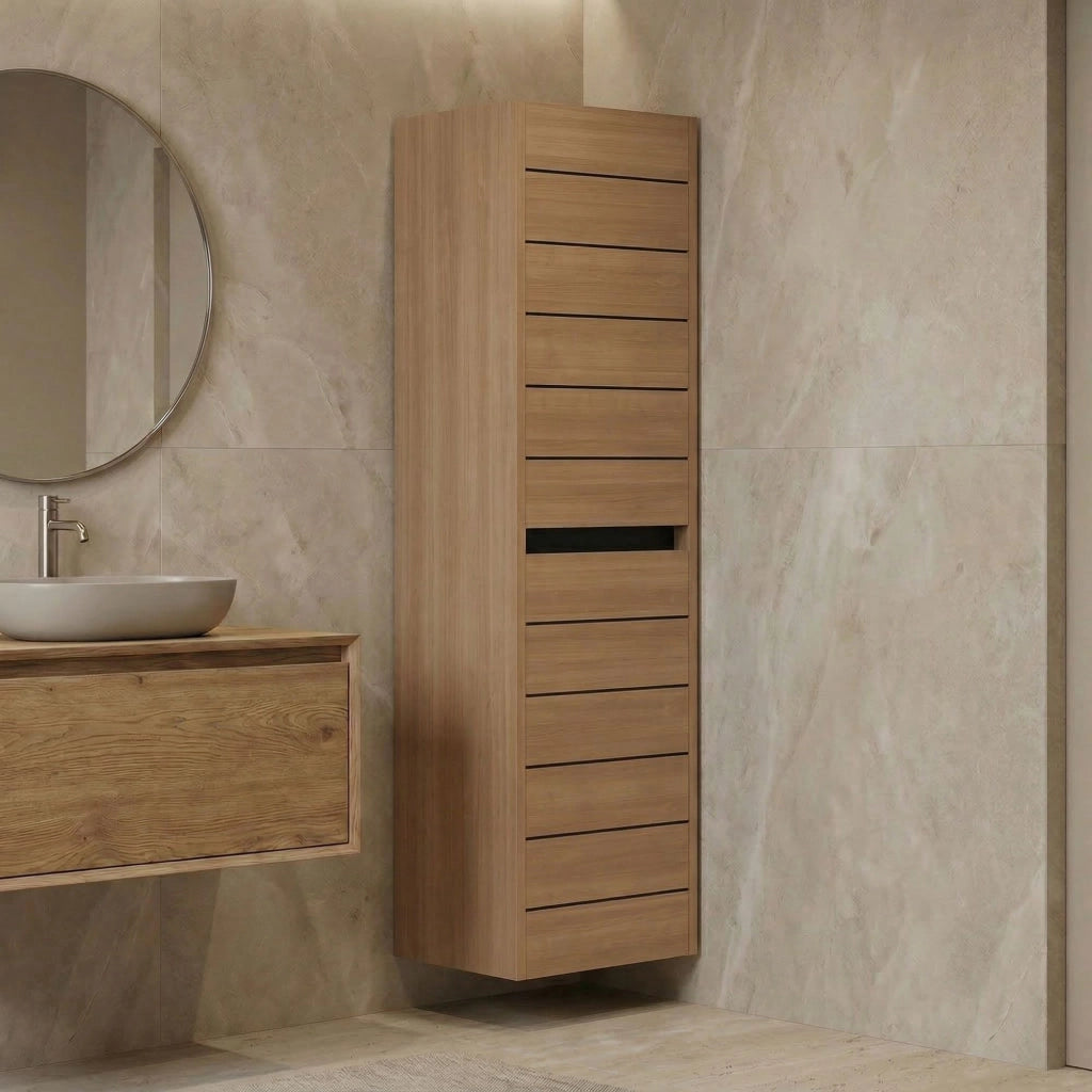 Mobile da bagno "Ricato 40" - 42 x 27 x 138 cm - Noce